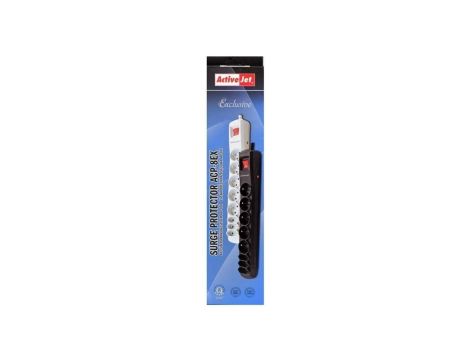 Listwa przeciwprzepięciowa Activejet ACP-8EX APN-8g/1,5m-GR (3 x Typ C, 5 x UTE 10 A 1,5m kolor szary)