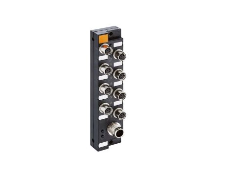 Koncentrator pasywny miniaturowy aktuator/sensor LED porty 8xM8 3pin/ złącze M12 męskie 10pin na kabel sterujący ASBSM 8/LED 3