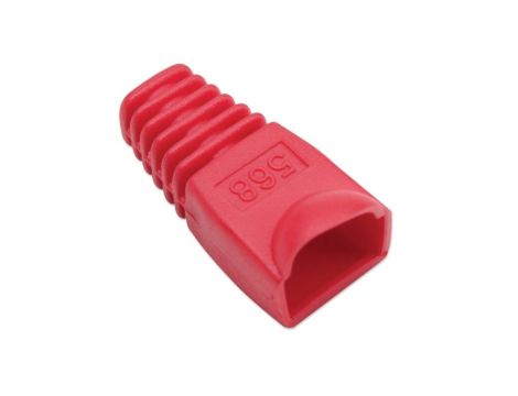 Osłonka Wtyku RJ45 6.2mm Czerwona 10 sztuk