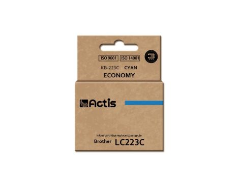 Tusz ACTIS KB-223C (zamiennik Brother LC223C Standard 10 ml niebieski)