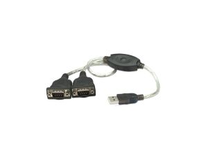 Konwerter Adapter USB na 2x RS232/COM/DB9 Kabel 45cm