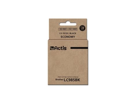 Tusz ACTIS KB-985Bk (zamiennik Brother LC985BK Standard 28 ml czarny)