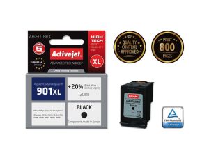 Tusz Activejet AH-901BRX (zamiennik HP 901XL CC654AE Premium 20 ml czarny)