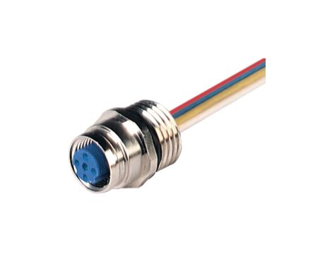 Złącze panelowe M12 żeńskie 4-pinowe D-kodowanie 50V AC/DC 4 A EF12M OCTOPUS