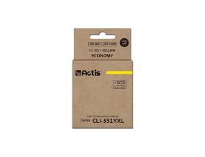 Tusz ACTIS KC-551Y (zamiennik Canon CLI-551Y Standard 12 ml żółty)