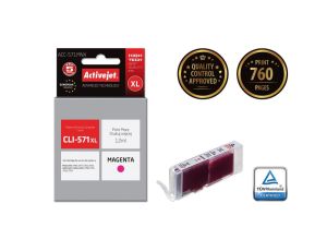 Tusz Activejet ACC-571MNX (zamiennik Canon CLI-571M XL Supreme 12 ml czerwony)