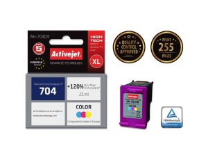 Tusz Activejet AH-704CR (zamiennik HP 704 CN693AE Premium 21 ml kolor)