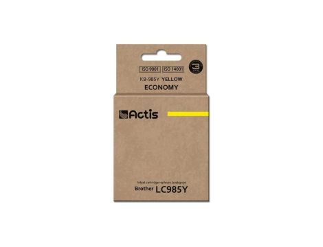 Tusz ACTIS KB-985Y (zamiennik Brother LC985Y Standard 19,5 ml żółty)