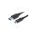 Kabel USB 3.2 Gen2 Typ-C / A 1m 10Gbps 60W 3A M/M Czarny