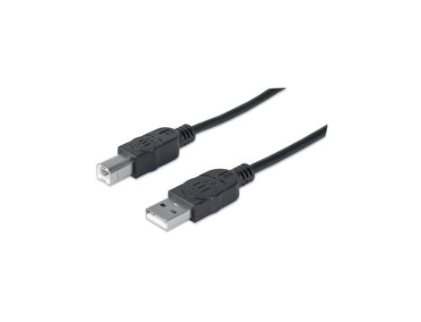 Kabel USB A-B M/M 1,0M USB2.0 Hi-Speed Czarny 353588