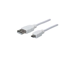 Kabel USB A-Microb M/M 0,6M USB2.0 Hi-Speed Biały ICOC MUSB-A-006W