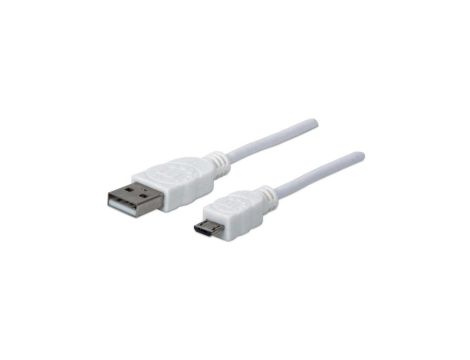 Kabel USB A-Microb M/M 1,8M USB2.0 Hi-Speed Biały 324069