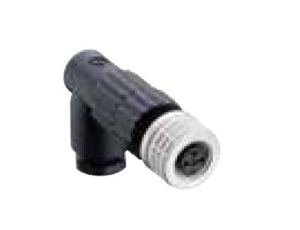 Gniazdo kablowe kątowe M8 żeńskie odciążenie przez klatkę zaciskową 4-PINowe ELWIKA 4008 V ELWIKA4008V