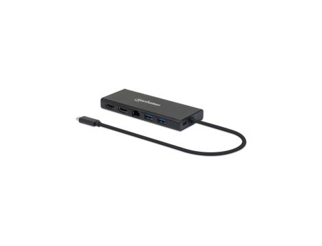 Adapter USB-C Multiport do 2x HDMI/RJ45/2x USB-A/USB-C PD