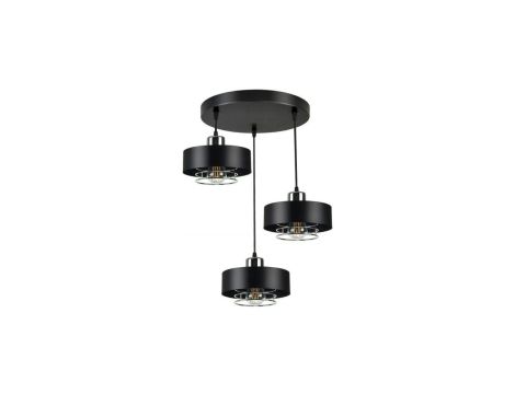Lampa LOFT IDA-S W3 3xE27 wisząca czarno srebrny