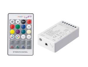 Kontroler audio RGB/RGBW RF 24 key 180W 12/24VDC radiowy 433.92MHz muzyczny LUX02406