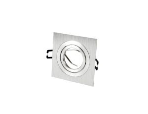 LED line Oprawka sufitowa oczko kwadratowa ruchoma SLIM srebro szcz AKROS 5 lat gwar.