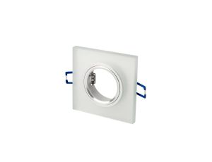 LED line Oprawka szklana oczko kwadrat biała 90x25x10mm mrożona GLIKKA 5 lat gwar.