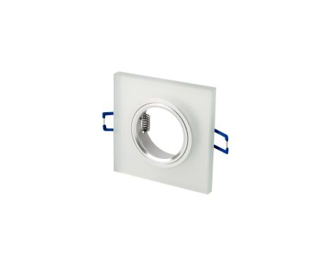 LED line Oprawka szklana oczko kwadrat biała 90x25x10mm mrożona GLIKKA 5 lat gwar.