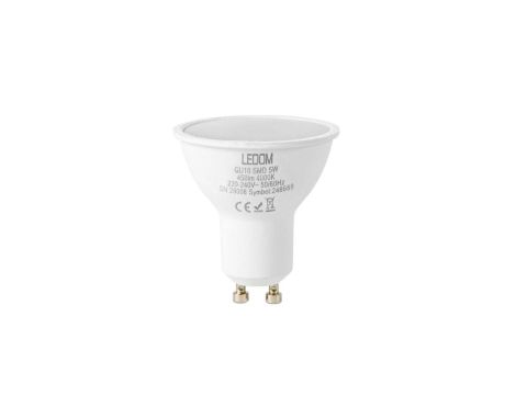 Żarówka LEDOM GU10 5W 4000K barwa neutralna 450lm 220-240V
