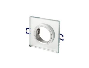 *LED line Oprawa szklana kwadratowa srebrna 90x25x10mm