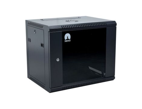 Szafa wisząca RACK 19 cali 9U 450mm czarna NEKU TS BOX