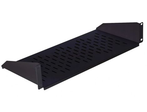 Półka stała do szafy RACK 19 cali 2U 220mm czarna