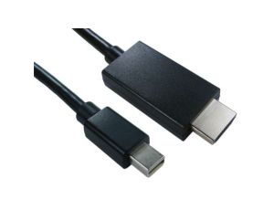 Zespół cyfrowych kabli wideo i monitorowych 2m Mini DisplayPort to Wtyk HDMI Czarny