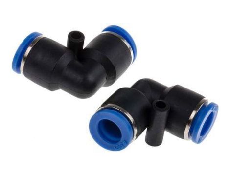 Złącze kątowe, Wciskane 12 mm, Wciskane 12 mm, 9,9 kgf/cm, 990 kPa