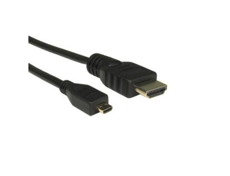 Zespół cyfrowych kabli wideo i monitorowych 1m Męskie złącze HDMI typu D. to Wtyk HDMI Czarny