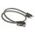 Kabel równoległy, 1m, Przewód przedłużający, równoległy, Szary, Aluminium/mylar