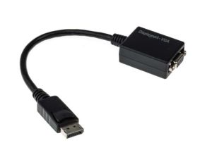 Kabel KVM, dł. 150mm - Męskie DisplayPort - Żeńskie VGA, kolor: Czarny, RS PRO