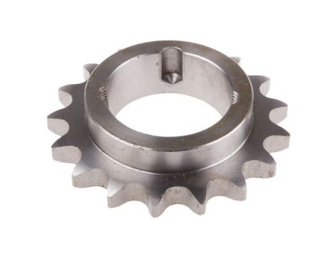 Koło łańcuchowe drabinkowe, 17 zębów, 12B-1, Nakrętka stożkowa, śr toczna: 103.67mm, Stal
