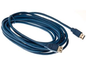 Przedłużacz USB, dł. 5m, kolor: Niebieski