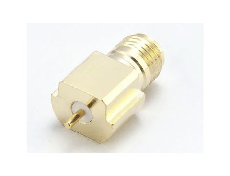 Złącze koncentryczne, 50, 18GHz, Żeńskie, męskie, Lutowane, Montaż na krawędzi +165C -65C