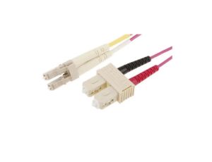 Kabel światłowodowy, średnica: 900m, OM4 Wielomodowy, Fioletowy, LC/SC
