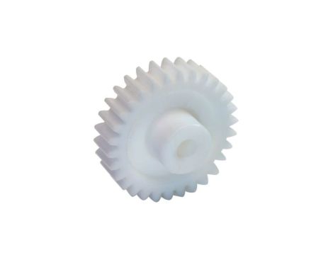 Koło zębate walcowe, moduł: 1, l.zębów: 32, śr. piasty: 18mm, śr. otworu: 6mm