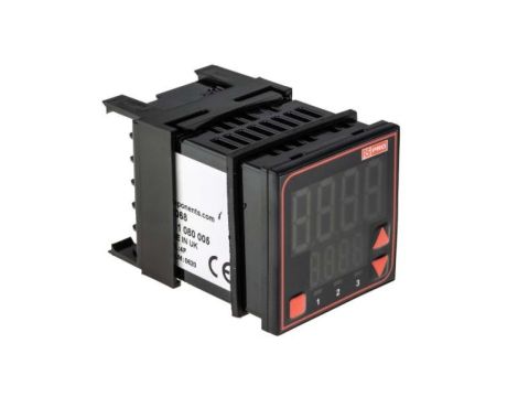 Regulator temperatury PID panelowy 3-wyjściowy, Uz 24 V AC/DC, +100→ +1824 (termopara typu B) C, 0→