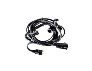 GIRLANDA OGRODOWA, ŁAŃCUCH ŚWIETLNY IP44 CZARNA 11M + GNIAZDO G-CZ-10-G/IP44