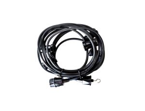 GIRLANDA OGRODOWA, ŁAŃCUCH ŚWIETLNY IP44 CZARNA 11M + HAK KOŃCOWY G-CZ-10-H/IP44