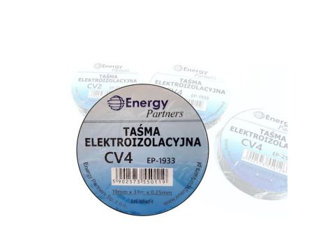 CV4 (EP-1933) CZA - taśma elektroizolacyjna PCW (19mm x 33m x 0.25mm) czarna