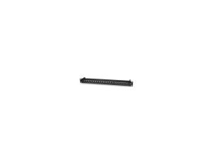 Patch panel STP Cat5e 24 porty RJ45, 1U, czarny