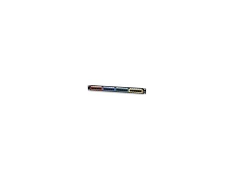 Patch panel UTP Cat5e 1U 24 porty RJ45, sekcje w 4 kolorach