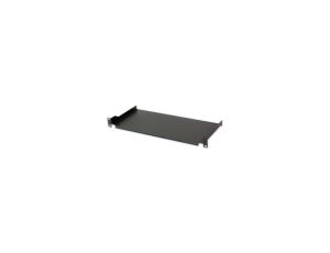 Półka 1U 200mm rack 19, 2 pkt mocowania, pełna, czarna