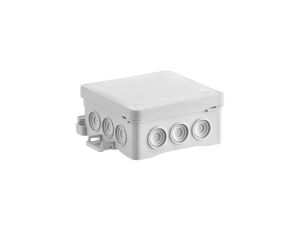 Puszka naścienna 85x40x85mm z dławnicą zintegrowaną samozatrzaskowa, bezhalogenowa, seria FASTBOXiHOOK szara IP54 NS6 35346102