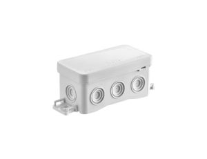 Puszka naścienna 45x40x85mm z dławnicą zintegrowaną samozatrzaskowa, bezhalogenowa, seria FASTBOXiHOOK szara IP54 NS8 35357102
