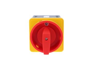 Łącznik krzywkowy 80A rozłącznik 0-1 3 - biegunowy mocowanie do pulpitu czoło zamykane żółto-czerwone SK80-2.8211\P08