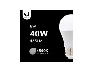 Żarówka LED E27 A60 6W 230V 4500K 485lm Forever Light RTV003432