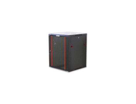 Szafka wisząca złożona 12U 600x600 rack 19drzwi szklane