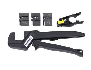 Zaciskarka do złącz MC4, Zaciskarka SOLAR KIT PROFI do złączek MC4 - SOLAR, pozycjoner do mc4 / ściągacz izolacji 2,5-6 mm2